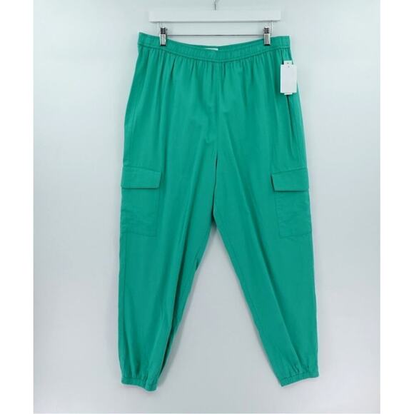 Abound Cargo Jogger Womens Large Green Marine Light Pants Lounge Comfy - Picture 1 of 13